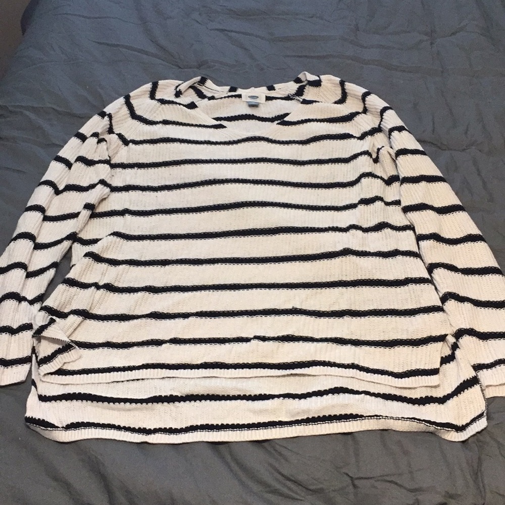 Woman’s stripped knit sweater